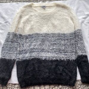 tobi black white gray sweater